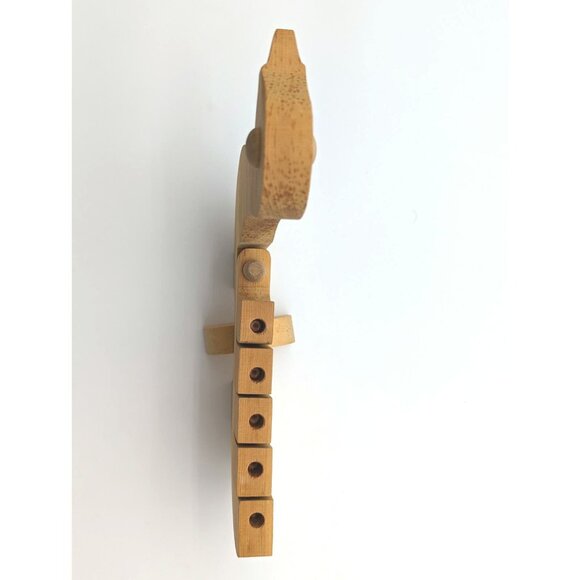 1970's Scandinavian Design Vintage Wooden Dove Bird Candelabra Candle Holder - Picture 4 of 8